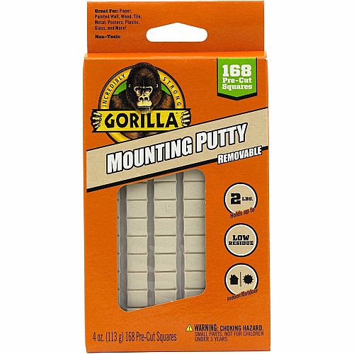 Gorilla Glue Mounting Putty Assorted - For Indoor, Outdoor, Mounting, Paper, Wall, Wood, Tile, Metal, Glass - 1 Each (109100)