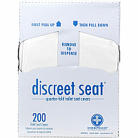 Hospeco Recycled Paper Toilet Seat Covers For Toilet, Public Toilet - White - Paper - 25 / Carton (DSQTR5M)