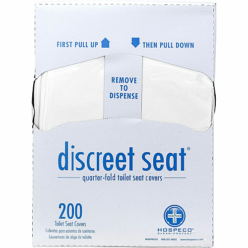 Hospeco Recycled Paper Toilet Seat Covers For Toilet, Public Toilet - White - Paper - 25 / Carton (DSQTR5M)
