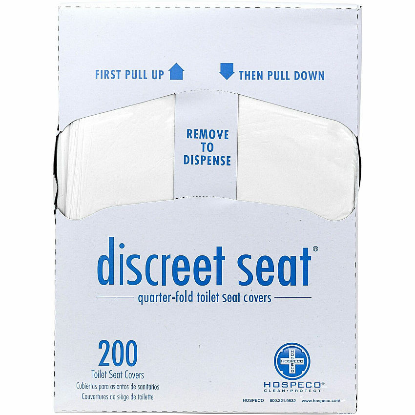 Hospeco Recycled Paper Toilet Seat Covers For Toilet, Public Toilet - White - Paper - 25 / Carton (DSQTR5M)