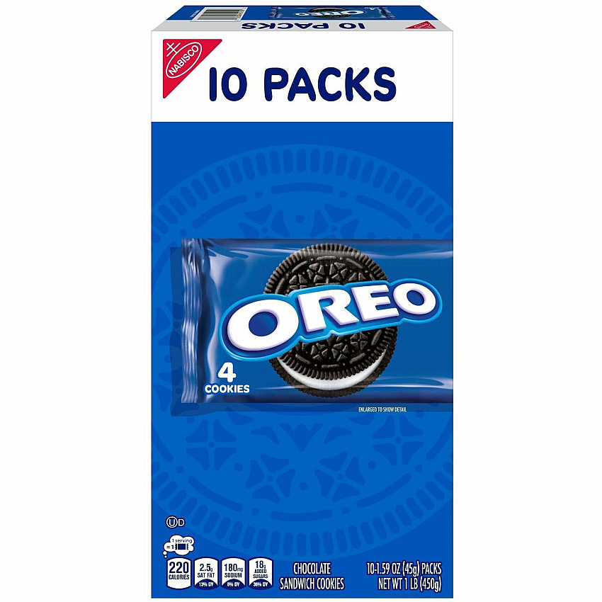 Mondelez Cookie Packs Assorted - 10 / Box (07837)