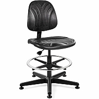 BEVCO Dura Series Heavy-Duty Chair Polyurethane Seat Material - High Back - 5-star Base - Black - 1 Each (7500D)