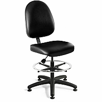 BEVCO Integra Series Chair Black Seat Color - Vinyl Seat Material - Polypropylene Back Material - High Back - 5-star Base - Black - Foam, Fabric - 1 Each (6500BKV)