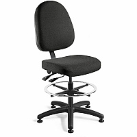 BEVCO Integra Series Chair Black Seat Color - Fabric Seat Material - Polypropylene Back Material - High Back - 5-star Base - Black - Foam, Fabric - 1 Each (6501BKF)