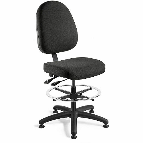 BEVCO Integra Series Chair Black Seat Color - Fabric Seat Material - Polypropylene Back Material - High Back - 5-star Base - Black - Foam, Fabric - 1 Each (6501BKF)