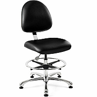 BEVCO Integra Series Chair Black Seat Color - Vinyl Seat Material - Black Back Color - Vinyl Back Material - Medium Back - 5-star Base - 1 Each (9550MC4BLK)