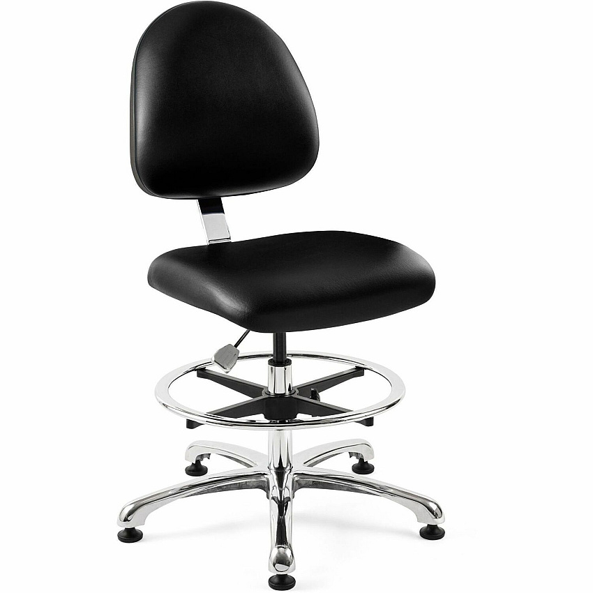 BEVCO Integra Series Chair Black Seat Color - Vinyl Seat Material - Black Back Color - Vinyl Back Material - Medium Back - 5-star Base - 1 Each (9550MC4BLK)