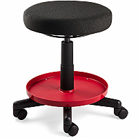 BEVCO Value-Line Repair Stool 5-star Base - Black - Fabric - 1 Each (V3081F)