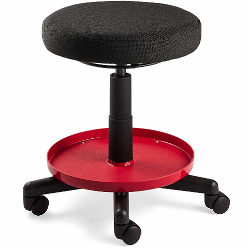 BEVCO Value-Line Repair Stool 5-star Base - Black - Fabric - 1 Each (V3081F)
