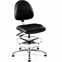 BEVCO Integra Series Chair Black Seat Color - Vinyl Seat Material - Black Back Color - Vinyl Back Material - Medium Back - 5-star Base - 1 Each (9551MC4BLK)