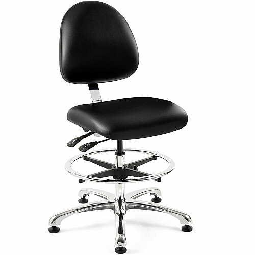 BEVCO Integra Series Chair Black Seat Color - Vinyl Seat Material - Black Back Color - Vinyl Back Material - Medium Back - 5-star Base - 1 Each (9551MC4BLK)
