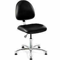 BEVCO Integra Series Chair Polypropylene Back Material - Mid Back - 5-star Base - Black - Vinyl, Foam - 1 Each (9050MC4BLK)