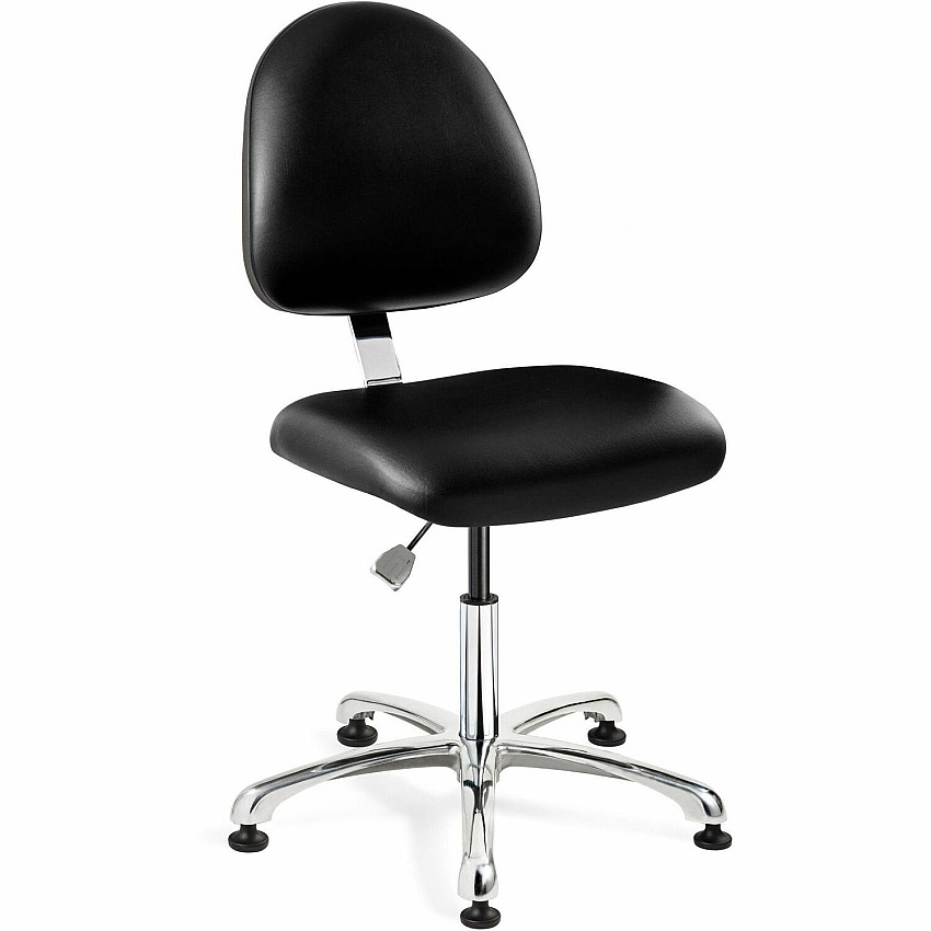 BEVCO Integra Series Chair Polypropylene Back Material - Mid Back - 5-star Base - Black - Vinyl, Foam - 1 Each (9050MC4BLK)