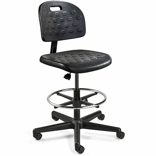 BEVCO Breva Series Chair Polyurethane Seat Material - 5-star Base - Black - 1 Each (V7507HC)