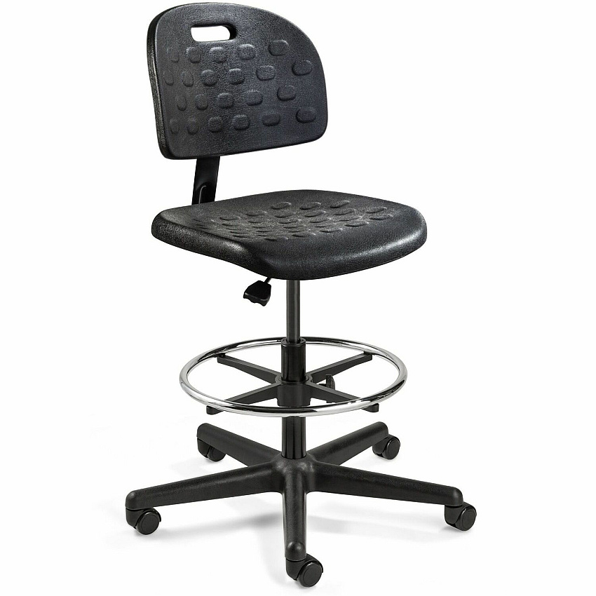 BEVCO Breva Series Chair Polyurethane Seat Material - 5-star Base - Black - 1 Each (V7507HC)