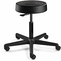 BEVCO Ergolux Stool Graphite Seat Color - Memory Foam, Polyurethane Seat Material - 5-star Base - 1 Each (S3000)
