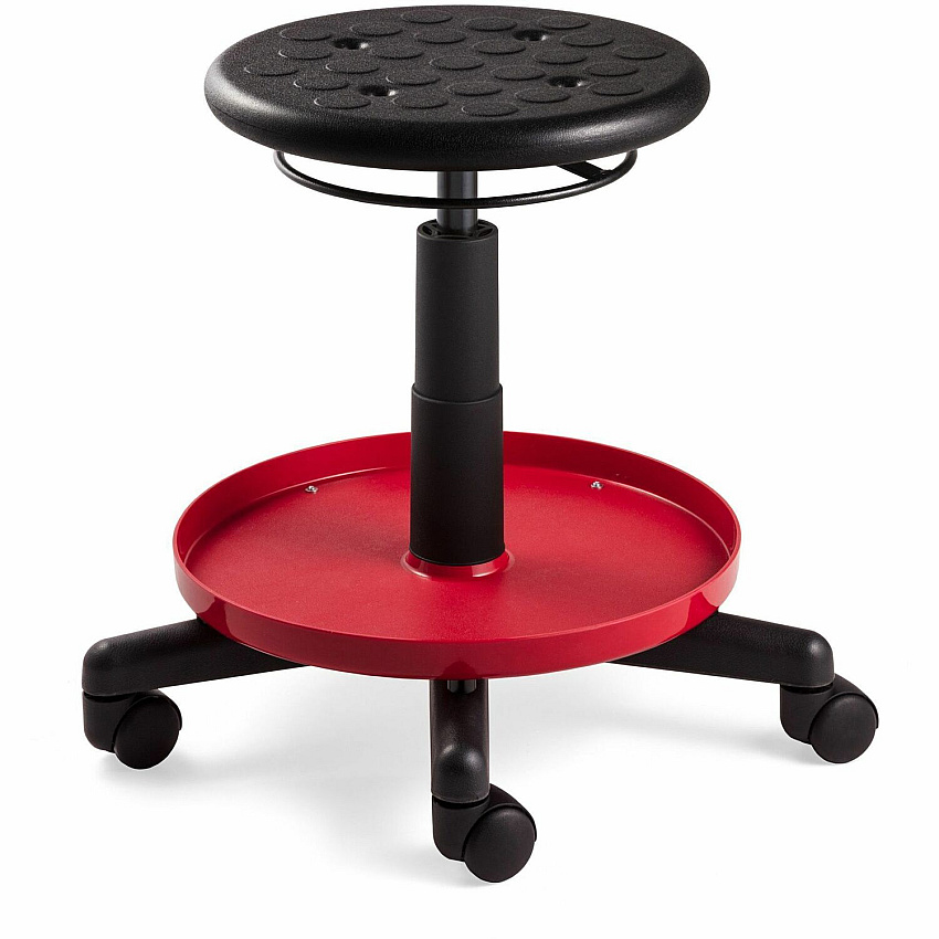 BEVCO Value-Line Repair Stool Black Seat Color - Polyurethane Seat Material - 5-star Base - 1 Each (V3081P)