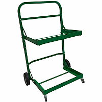 Five Star Products Recycling Cart for Bins 220 lb Capacity - 2 Casters - Aluminum - 21" Width x 44" Depth x 26" Height - Aluminum Frame - Green - 1 Each (C016)