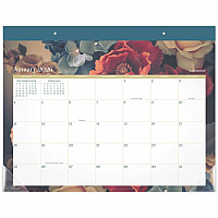 At-A-Glance Midnight Garden Monthly Desk Pad Monthly - 12 Month - January 2026 to December 2026 - 1 Month Single Page Layout - 21 3/4