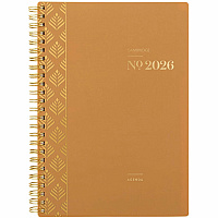 Cambridge WorkStyle Focus Planner Weekly, Monthly - 12 Month - January 2026 to December 2026 - 1 Week, 1 Month Double Page Layout - 5 1/2" x 8 1/2" Sheet Size - Twin Wire - Clay - Sunbaked Clay Poly Cover - Dated Planning Page, Unruled Daily B (160620007)