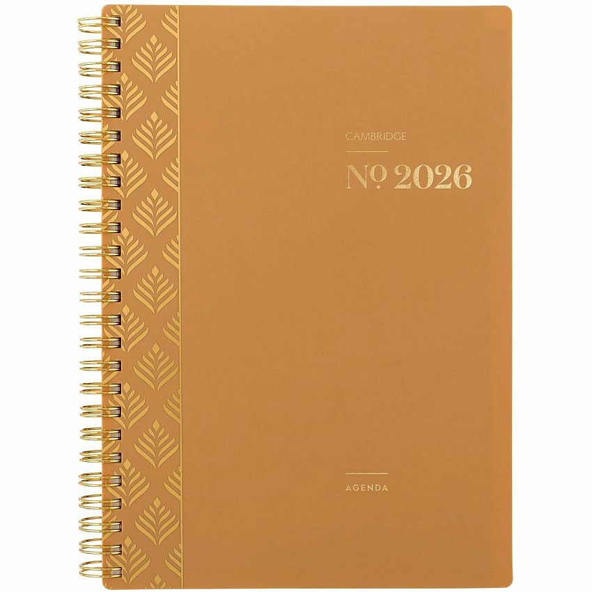 Cambridge WorkStyle Focus Planner Weekly, Monthly - 12 Month - January 2026 to December 2026 - 1 Week, 1 Month Double Page Layout - 5 1/2" x 8 1/2" Sheet Size - Twin Wire - Clay - Sunbaked Clay Poly Cover - Dated Planning Page, Unruled Daily B (160620007)