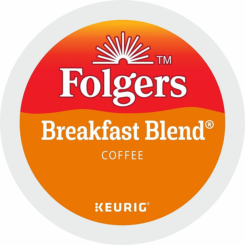 Folgers&reg; K-Cup Breakfast Blend Coffee Compatible with Keurig Brewer - Light/Mild - 0.2 oz Per Box - 24 K-Cup - K-Cup - Breakfast Blend - Kosher - 4 / Carton (3451CT)