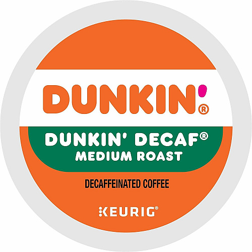 Dunkin Donuts Dunkin'&reg; K-Cup Decaf Coffee Compatible with Keurig Brewer - Medium - 0.3 oz Per Box - 22 K-Cup - K-Cup - Decaf, Original Blend - Kosher - Decaffeinated - 4 / Carton (0317CT)