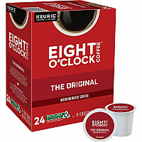 Eight O'Clock K-Cup, Ground Original Coffee Compatible with Keurig Brewer - Medium - Per Box - 24 K-Cup - K-Cup, Ground - Original - Kosher - 4 / Carton (0657CT)