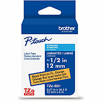 Brother P-touch TZe Laminated Label Tape - DiameterTape - Orange - Laminated - Customizable, Peeling Resistant, Fade Resistant, Long Lasting, Temperature Resistant, Easy to Read - 26.20 ft Roll Length - For Label Maker - 1 Each (TZEB31CSG)