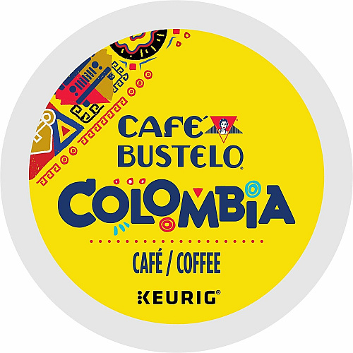 Cafe Bustelo Caf&eacute; Bustelo K-Cup Colombia Coffee Compatible with Keurig Brewer - Medium - Per Box - 24 K-Cup - K-Cup - Colombia - Kosher - 4 / Carton (1243CT)