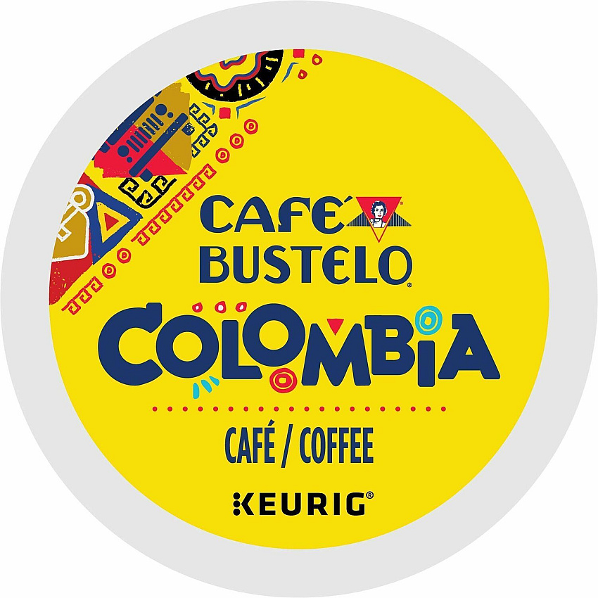 Cafe Bustelo Caf&eacute; Bustelo K-Cup Colombia Coffee Compatible with Keurig Brewer - Medium - Per Box - 24 K-Cup - K-Cup - Colombia - Kosher - 4 / Carton (1243CT)