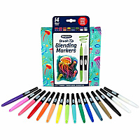 Crayola Blending Markers Brush Marker Point - Multi Ink - Water Based - 16 / Pack (586754)
