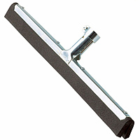 Ettore Wipe 'n Dry Floor Squeegee Foam, Rubber Blade18" Length - Long Lasting, Durable - Black, Silver - 1Each (1633)