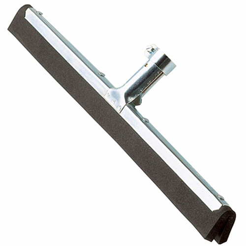Ettore Wipe 'n Dry Floor Squeegee Foam, Rubber Blade18" Length - Long Lasting, Durable - Black, Silver - 1Each (1633)