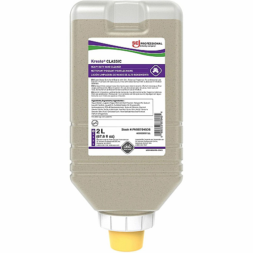 Kresto Super Heavy-Duty Hand Cleaner 2.11 quart - Grease Remover, Oil Remover, Carbon Remover, Lubricant Remover, Resin Remover - Hand, Skin - Beige - Heavy Duty - 6 / Carton (PN98704506)