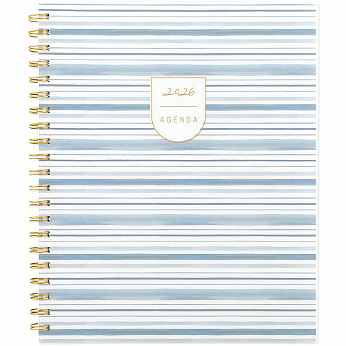 Cambridge Leah Bisch Weekly Monthly Planner Weekly, Monthly - 12 Month - January 2026 to December 2026 - Letter - 8 1/2" x 11" Sheet Size - Twin Wire - Ciara Stripe - Poly Cover - Monthly Planner, Planner Page, Yearly Planner, Unruled Planning S (LB42905)