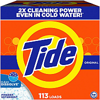 Tide Powder Laundry Detergent For Clothes, Laundry - Powder - 129 oz (8.06 lb) - 113 Loads - Recommended For: Stain Remover - Residue-free - Orange - 1 Each (16673)
