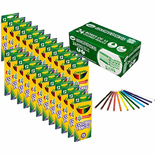 Crayola Bulk Colored Pencils Multi Lead - 24 / Pack (682133)