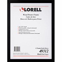 Lorell Wide Frame 18" Frame Size - Rectangle - Horizontal, Vertical - Wood - Black - 8 / Carton (49312CT)