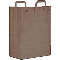 AJM Kraft Grocery Sacks 6.72 gal Capacity - Natural Kraft - Paper - Grocery, Foodservice - 300 / Carton (HS70NP3C)