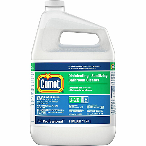 Comet Disinfecting Bath Cleaner For Bathroom, Multi Surface, Restroom - Liquid - 128 fl oz (4 quart) - Citrus Scent - Recommended For: Stain Remover, Soap Scum Remover - Non-abrasive, Deodorize, No-rinse - White Jug - 3 / Carton (20542)