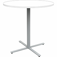 Safco Jurni Bistro Table with Round Top Round Top - Textured, Powder Coated Base - Modern Style - 42" Table Top Diameter - 42" Height - Cafeteria - Assembly Required - Designer White - Laminate Top Material - 1 Each (JN42RDX42DWT)