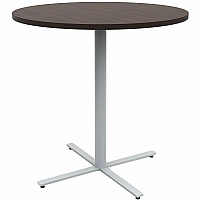 Safco Jurni Bistro Table with Round Top Round Top - Textured, Powder Coated Base - Modern Style - 42" Table Top Diameter - 42" Height - Cafeteria - Assembly Required - Columbian Walnut - Laminate Top Material - 1 Each (JN42RDX42CWN)