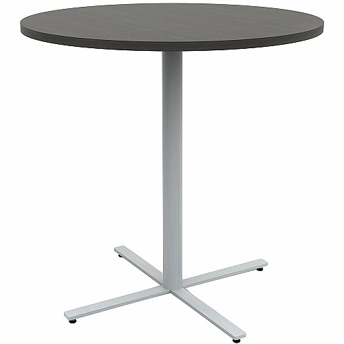 Safco Jurni Bistro Table with Round Top Round Top - Textured, Powder Coated Base - Modern Style - 42" Table Top Diameter - 42" Height - Cafeteria - Assembly Required - Asian Night - Laminate Top Material - 1 Each (JN42RDX42ANT)