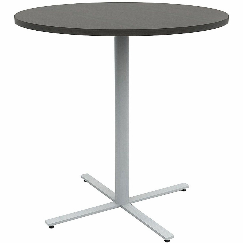 Safco Jurni Bistro Table with Round Top Round Top - Textured, Powder Coated Base - Modern Style - 42" Table Top Diameter - 42" Height - Cafeteria - Assembly Required - Asian Night - Laminate Top Material - 1 Each (JN42RDX42ANT)