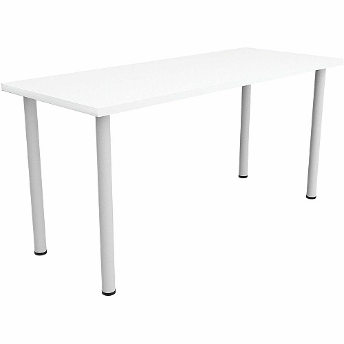 Safco Jurni Multi-Purp. Table w/Post Leg & Glides Powder Coated Post Leg Base - Modern Style x 60" Table Top Width x 24" Table Top Depth x 1.10" Table Top Thickness - 29" Height - Multipurpose - Assembly Required - Designer White - Laminate (JN6024FTGDWT)