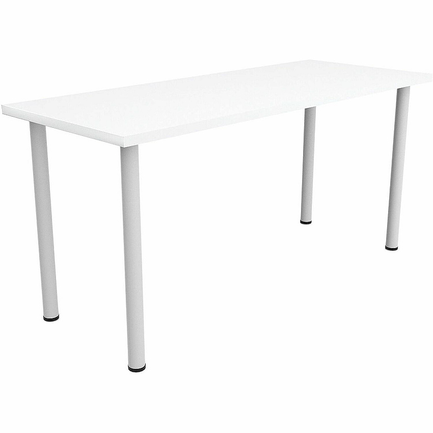 Safco Jurni Multi-Purp. Table w/Post Leg & Glides Powder Coated Post Leg Base - Modern Style x 60" Table Top Width x 24" Table Top Depth x 1.10" Table Top Thickness - 29" Height - Multipurpose - Assembly Required - Designer White - Laminate (JN6024FTGDWT)