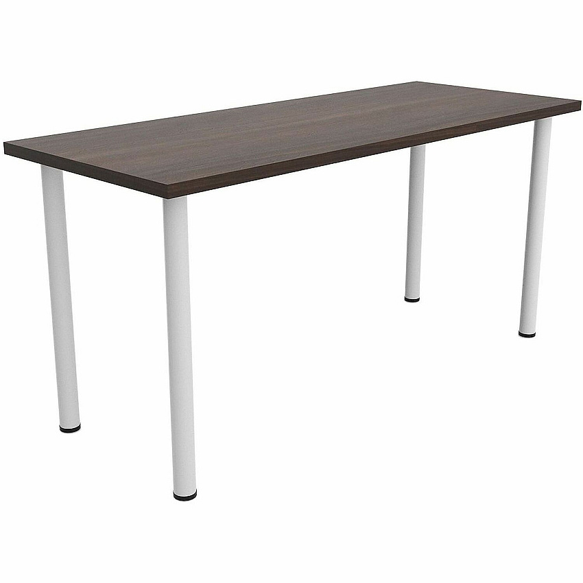 Safco Jurni Multi-Purp. Table w/Post Leg & Glides Powder Coated Post Leg Base - Modern Style x 60" Table Top Width x 24" Table Top Depth x 1.10" Table Top Thickness - 29" Height - Multipurpose - Assembly Required - Columbian Walnut - Lamina (JN6024FTGCWN)