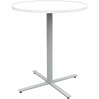 Safco Jurni Bistro Table with Round Top Round Top - Textured, Powder Coated Base - Modern Style - 36" Table Top Diameter - 42" Height - Cafeteria - Assembly Required - Designer White - Laminate Top Material - 1 Each (JN36RDX42DWT)