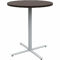 Safco Jurni Bistro Table with Round Top Round Top - Textured, Powder Coated Base - Modern Style - 36" Table Top Diameter - 42" Height - Cafeteria - Assembly Required - Columbian Walnut - Laminate Top Material - 1 Each (JN36RDX42CWN)